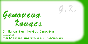 genoveva kovacs business card